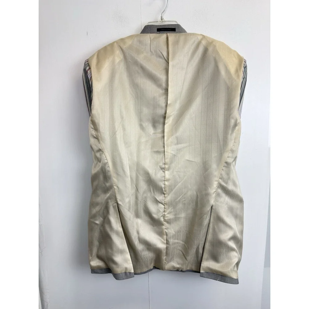 Vintage FUBU The Collection‎ Blazer 42R Grey Y2K Hip Hop Suit Jacket 4 Buttons